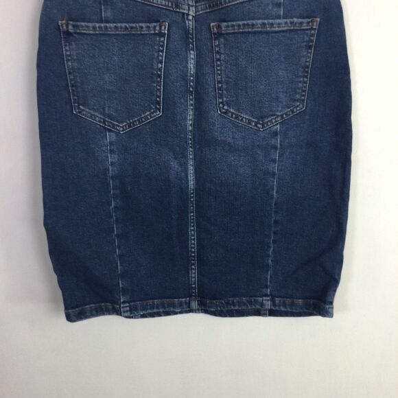 PILCRO and The Letterpress Anthropologie Womens Denim Pencil Skirt Blue Size 4 - Picture 13 of 16